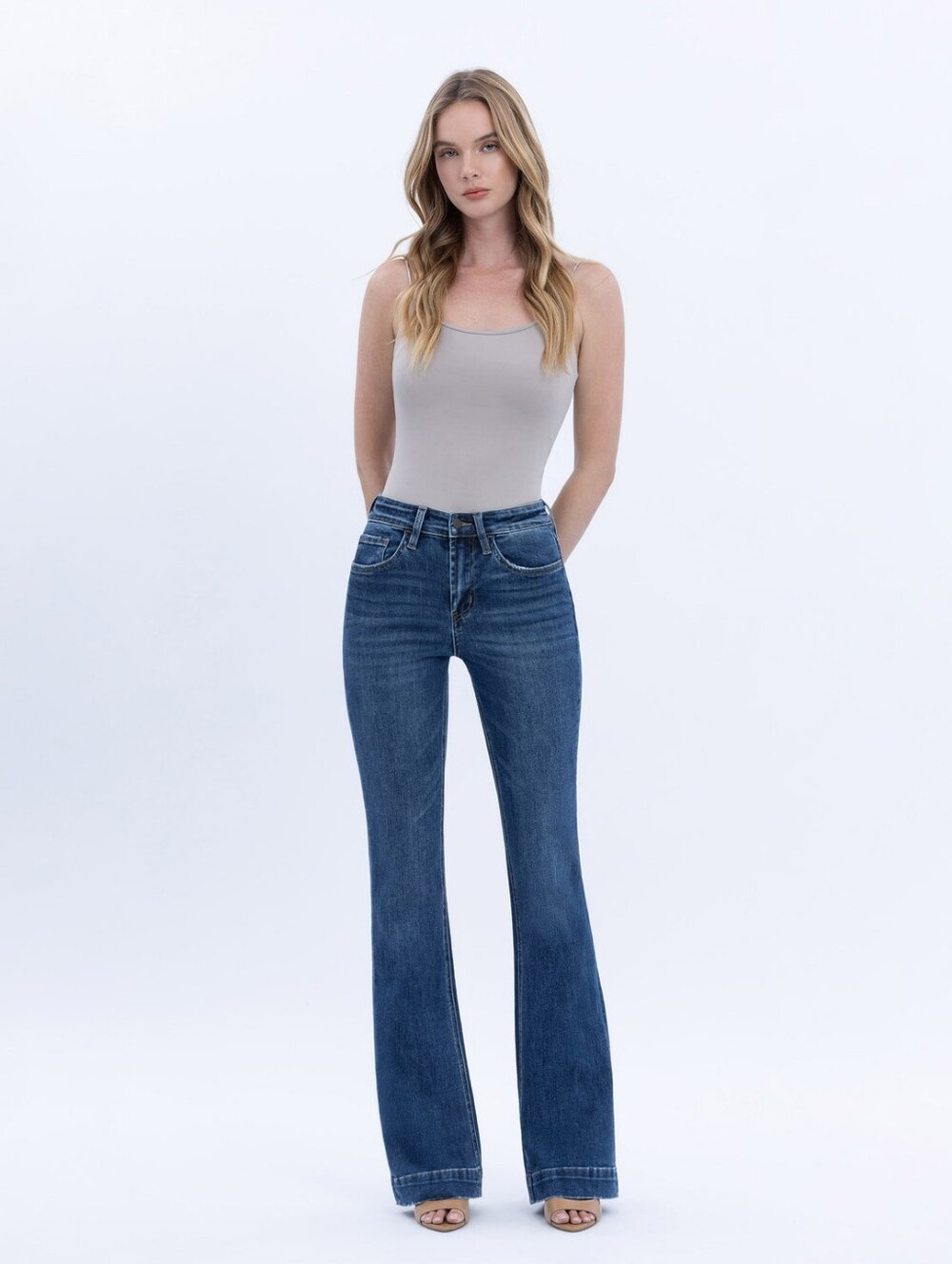 VERVET Sustainability High Rise Trouser Hem Bootcut Stretch Jeans Size 29